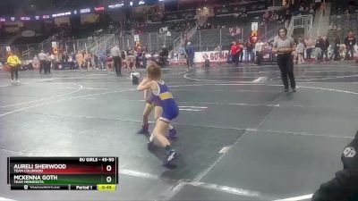 45-50 lbs Cons. Semi - Aureli Sherwood, Team Colorado vs Mckenna Goth, Team Minnesota