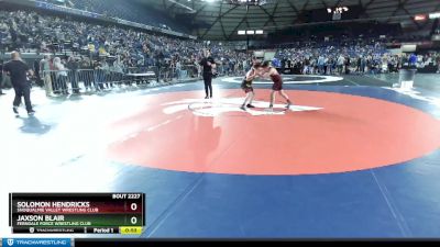 135 lbs Cons. Round 5 - Jaxson Blair, Ferndale Force Wrestling Club vs Solomon Hendricks, Snoqualmie Valley Wrestling Club