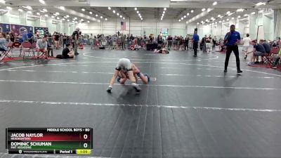 80 lbs Semifinal - Jacob Naylor, Headhunters vs Dominic Schuman, Mat Assassins