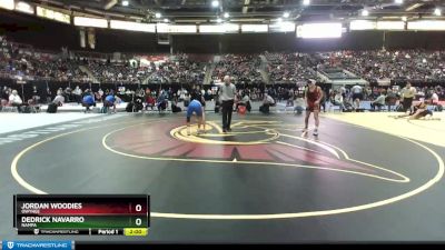 5A 120 lbs Champ. Round 1 - Jordan Woodies, Owyhee vs Dedrick Navarro, Nampa