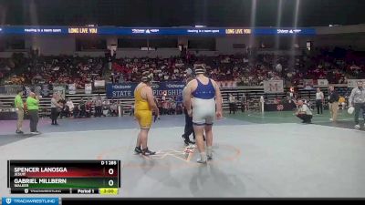 D 1 285 lbs Semifinal - Spencer Lanosga, Jesuit vs Gabriel Millbern, Walker