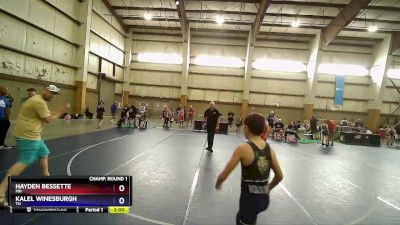 86 lbs Champ. Round 1 - Hayden Bessette, MN vs Kalel Winesburgh, TN