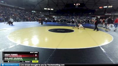 92 lbs Cons. Round 2 - Ariah Torres, Moses Lake Wrestling Club vs Emiliano Valencia, Damaged Ear Wrestling Club