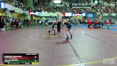 AA - 113 lbs Champ. Round 1 - Dawson Hamland, Flathead (Kalispell) vs Nolan Brown, Belgrade