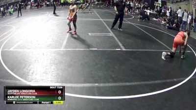 113 lbs Cons. Round 4 - Karlee Peterson, Nebraska City Wrestling Club vs Jayden Longoria, Scottsbluff Wrestling Club