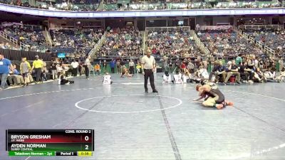 2A 120 lbs Cons. Round 2 - Ayden Norman, Surry Central vs Bryson Gresham, J.F. Webb