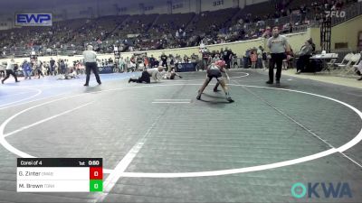 64 lbs Consi Of 4 - Grady Zinter, Owasso Takedown Club vs Mattheus Brown, Tonkawa Takedown Club