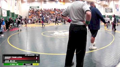 132 lbs Quarterfinal - Jimmey Tank Loya, Downey vs Jake Jelus, Rancho Cucamonga