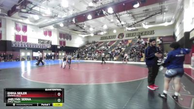 100 lbs Quarterfinal - Jaelynn Serna, Apple Valley vs Emma Seiler, Granite Hills