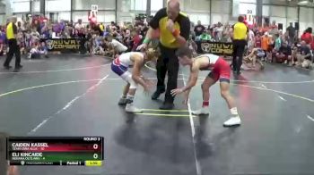 85 lbs Round 3 (6 Team) - Eli Kincaide, Indiana Outlaws vs Caiden Kassel, Team Iowa Blue