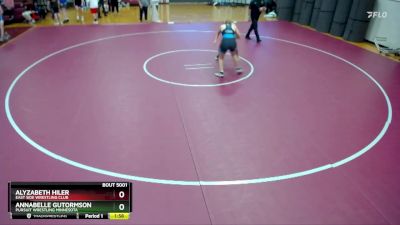 165 lbs Round 1 - Alyzabeth Hiler, East Side Wrestling Club vs Annabelle Gutormson, Pursuit Wrestling Minnesota