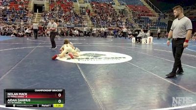 127 lbs Quarterfinal - Nolan Mack, E2-Fargo Davies vs Aidan Dahmus, W3-Dickinson