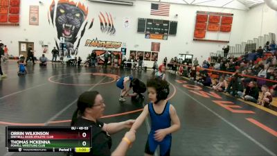 49-53 lbs Quarterfinal - Orrin Wilkinson, Greybull Basin Athletic Club vs Thomas McKenna, Powell Wrestling Club