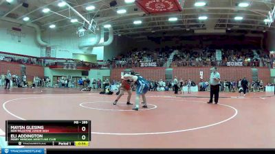 285 lbs Champ. Round 1 - Maysn Glesing, New Palestine Junior High vs Eli Addington, Perry Meridian Wrestling Club