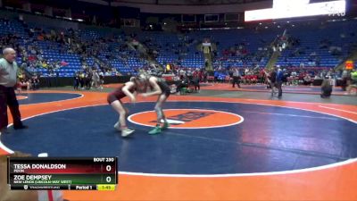 105 lbs Cons. Round 2 - Tessa Donaldson, Pekin vs Zoe Dempsey, New Lenox (Lincoln-Way West)