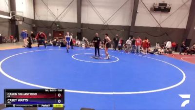 100 lbs Champ. Round 1 - Casen Villastrigo, OR vs Casey Watts, WA