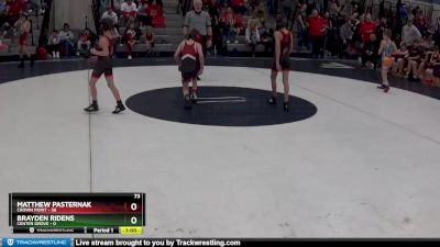 73 lbs Round 2 (4 Team) - Matthew Pasternak, Crown Point vs Brayden Ridens, Center Grove