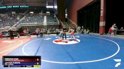 98 lbs 1st Place Match - Trenton Enis, Thermopolis Wrestling Club vs Leyton Puente, CWC Thunder