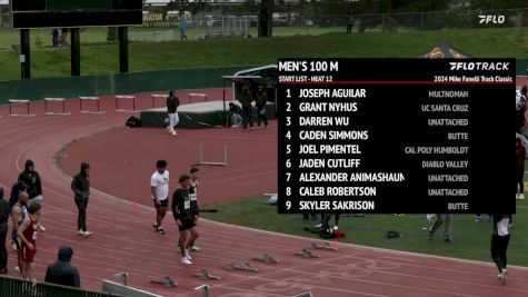 Men's 100m, Prelims 12