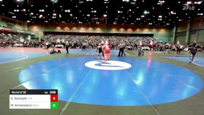 285 lbs Round Of 32 - Austin Spangler, Yukon vs Mateo Armendariz, Sunny Side