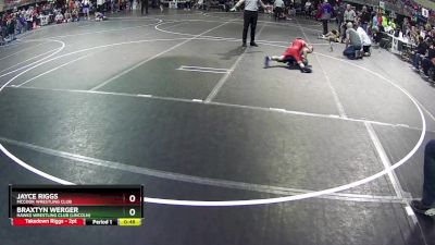 75 lbs Cons. Round 4 - Braxtyn Werger, Hawks Wrestling Club (Lincoln) vs Jayce Riggs, McCook Wrestling Club