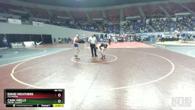 4A-132 lbs Quarterfinal - David Weathers, Tillamook vs Cash Wells, Crook County