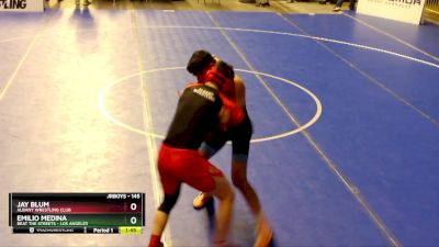 145 lbs Quarterfinal - Jay Blum, Albany Wrestling Club vs Emilio Medina, Beat The Streets - Los Angeles