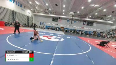 100 lbs Quarterfinal - Brody Shepard, Wyoming Unattached vs Finn Stalick, Sheridan Wrestling Club