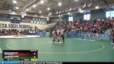 182 lbs Quarterfinal - Cameron Rudis, Murrieta Mesa vs Reese Bradley, Vista Murrieta