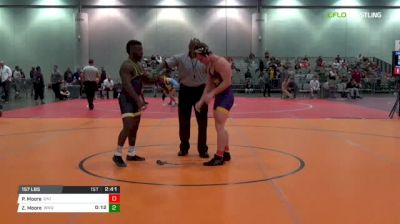 157 lbs Consi of 32 #2 - Paden Moore, University Of Northern Iowa vs Zach Moore, West Virginia