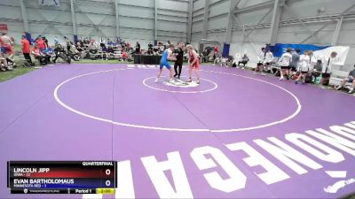 160 lbs Quarters & 1st Wb (16 Team) - Lincoln Jipp, Iowa vs Evan Bartholomaus, Minnesota Red