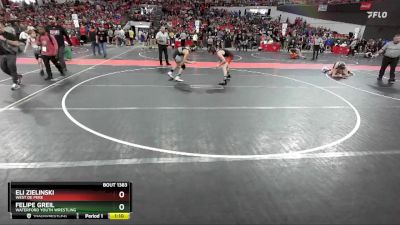 125 lbs Cons. Round 2 - Eli Zielinski, West De Pere vs Felipe Greil, Waterford Youth Wrestling