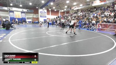 165 lbs Cons. Round 2 - Zach Evans, Crespi Carmelite vs Jarrett Thacker, Marina