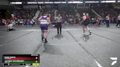 215 lbs Semifinal - Hayden McCorgary, Ark City vs Kash Smith, Columbus