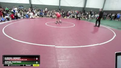 125-129 lbs Round 2 - Aurora Hiebert, Thunder Mountain Wrestling Club vs Sophia Martinez, Washington