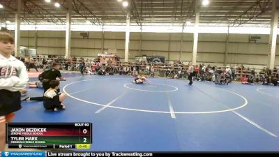 70 lbs Cons. Round 3 - Jaxon Bezdicek, Jerome Middle School vs Tyler Marx, Meridian Middle School