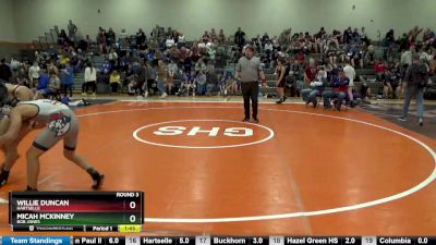 132 lbs Round 3 - Micah Mckinney, Bob Jones vs Willie Duncan, Hartselle