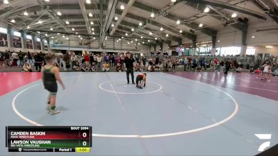 83 lbs Cons. Round 2 - Lawson Vaughan, Rio Vista Wrestling vs Camden Baskin, MAAC Wrestling