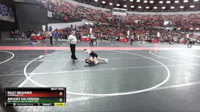 90 lbs Quarterfinal - Brooks Halverson, Pec-Argyle Youth Wrestling vs Riley Brahmer, Glenwood City