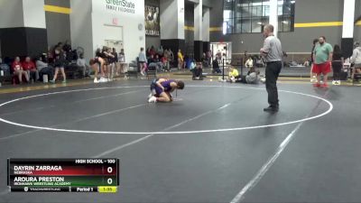 100 lbs Round 5 - Aroura Preston, Ironhawk Wrestling Academy vs Dayrin Zarraga, Nebraska