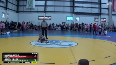 45 lbs Placement (4 Team) - Griffin Miller, DARKHORSE WRESTLING CLUB - BLACK vs Annigail Little, NORTH CAROLINA WRESTLING FACTORY - BLUE