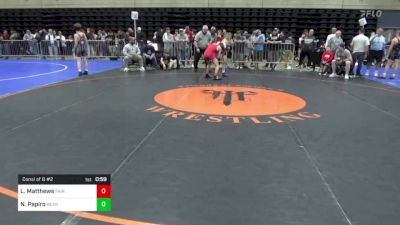 115 lbs Consi Of 8 #2 - Logan Matthews, Fairport, NY vs Nicholas Papiro, Bear, DE