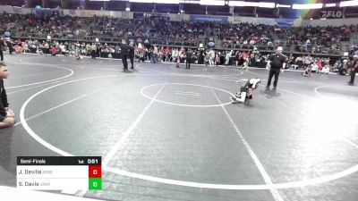 60 lbs Semifinal - Jett Deville, Rebel Wrestling Club vs Stanley Davis, Unaffiliated