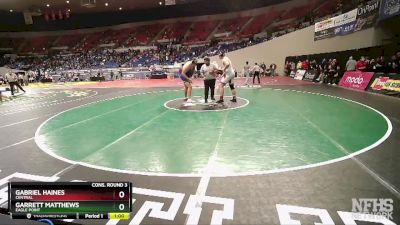 5A-285 lbs Cons. Round 3 - Gabriel Haines, Central vs Garrett Matthews, Eagle Point