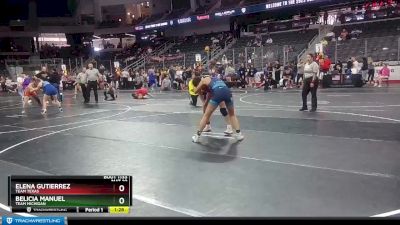 138 lbs Champ. Round 2 - Belicia Manuel, Team Michigan vs Elena Gutierrez, Team Texas