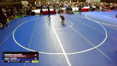 56 lbs Quarterfinal - Phoenix Faulkner, Lion Of Judah Wrestling Academy vs Rhett Olson, Turlock Wrestling Club