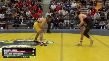 174 lbs 1st Place Match - NaKoda Siegel, Montana State University-Northern (Mont.) vs Gerardo Hernandez, Vanguard University (Calif.)