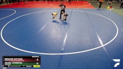 50 lbs Semifinal - Drake Cooreman, Wabasso vs Spencer Mattson, STMA (St. Michael/Albertville)