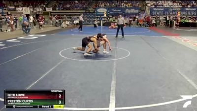 D 3 144 lbs Semifinal - Seth Lowe, Archbishop Hannan vs Preston Curtis, John Curtis Christian