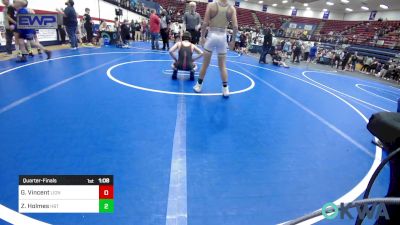 88-92 lbs Quarterfinal - Gage Vincent, Lions Wrestling Academy vs Zayde Holmes, HBT Grapplers